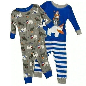 Koala Kids Boys 12 Months Arctic Animal Friends 4 Piece Pajama Set NWT